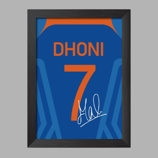 MS Dhoni – Thala 7 | Mahi Edition | A4 Size (12 × 8 Inches) Framed Poster