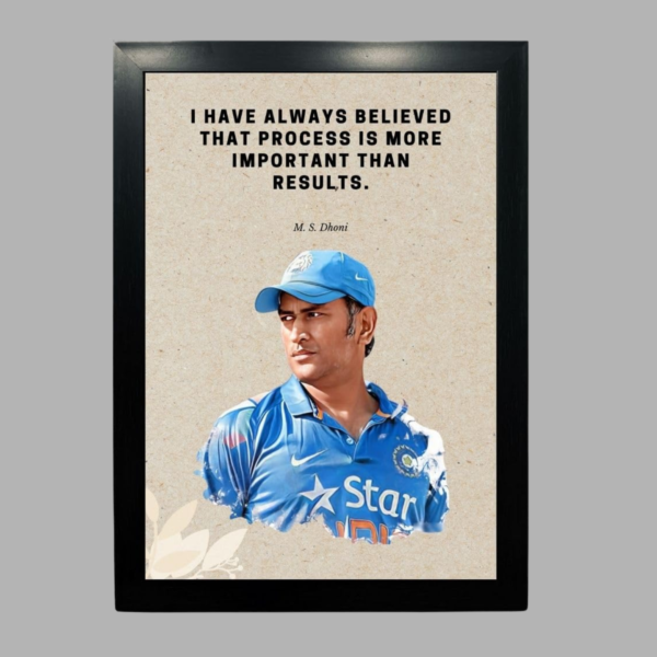 MS Dhoni – Motivational Quote | A4 Size (12 × 8 Inches) Framed Poster